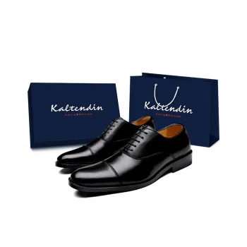 Kaltendin Dress Shoes Men Low Top Black