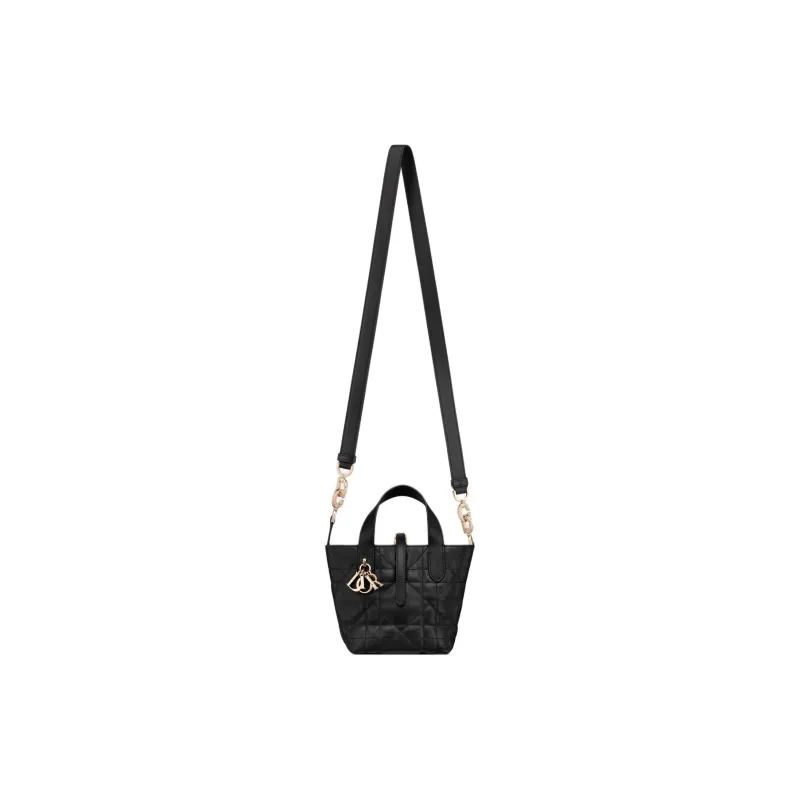DIOR Toujours Calfskin Tote Bag, Shopping Bag, Shoulder Bag, Handbag Regular Women's Black-1