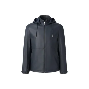 RARE Leather Jackets Men Blue