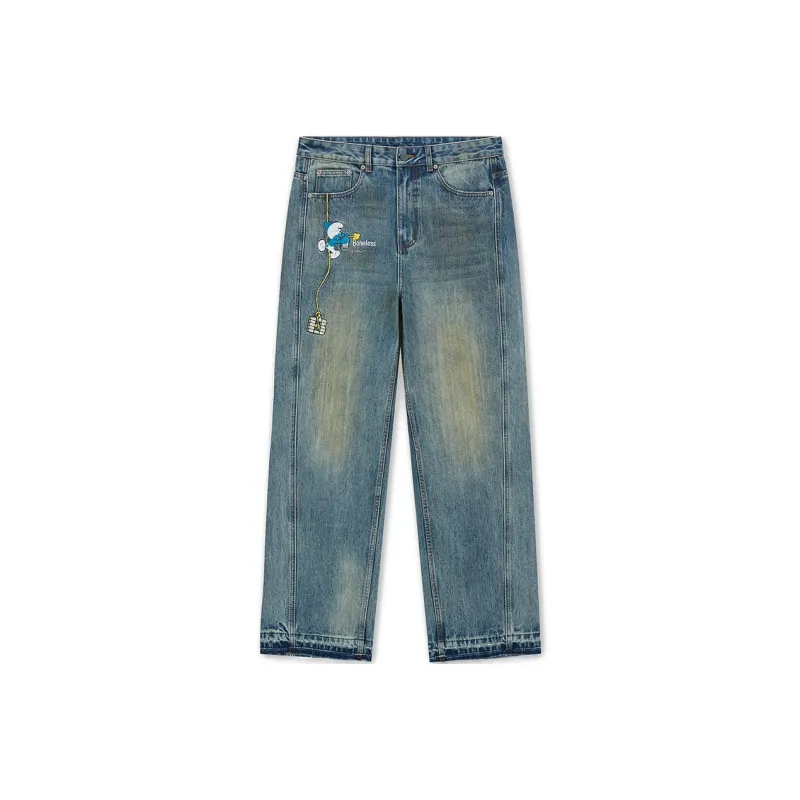 BONELESS x LANJINGLING,LIANMINGKUAN Jeans Unisex-0