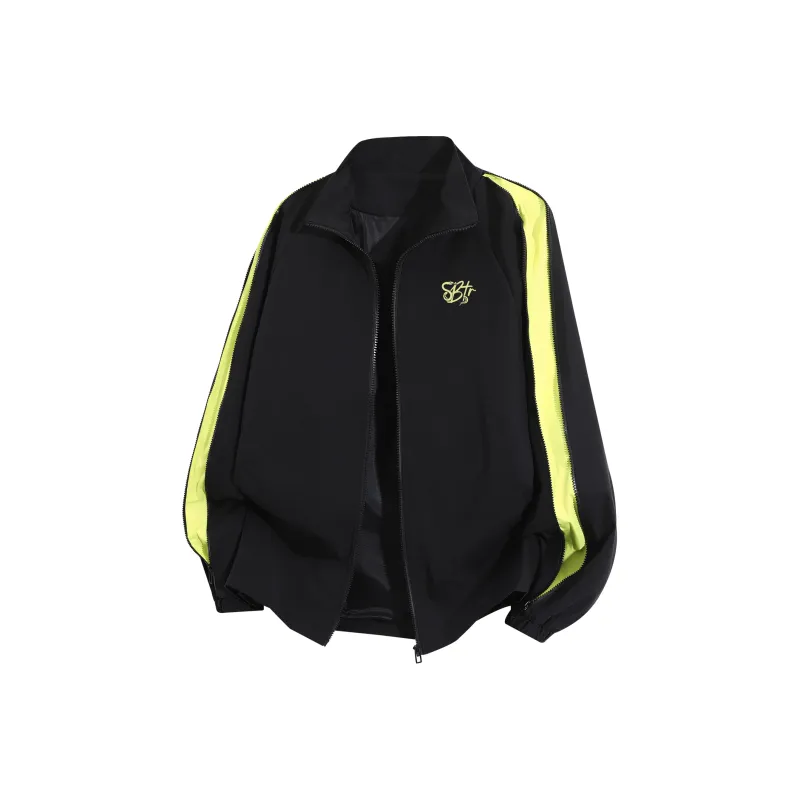 BTR Jackets Coats Unisex Black Green-3