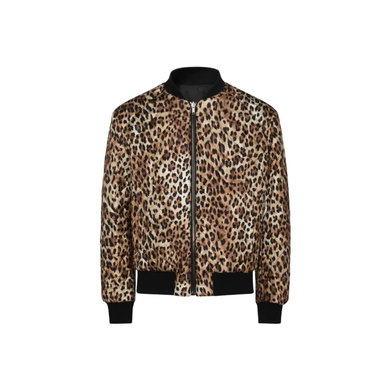 MOSCHINO Leopard-print Bomber Jacket-0