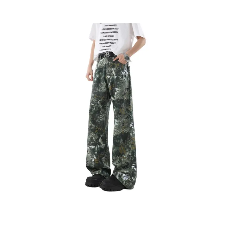 WARNING LIGHT Jeans Unisex Green-0
