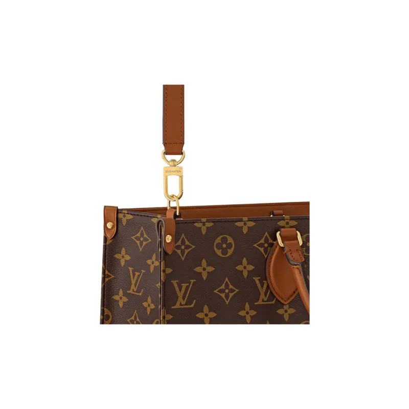 LOUIS VUITTON ONTHEGO Coated Canvas Tote Bag, Shopping Bag, Shoulder Bag, Crossbody Bag, Handbag Women's Brown-5