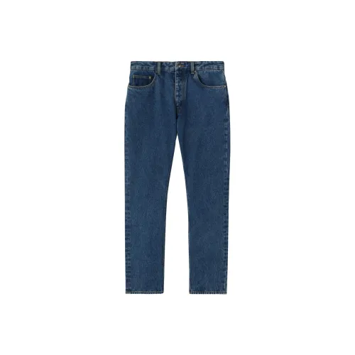 PALM ANGELS Monogram Detailed Straight Leg Jeans
