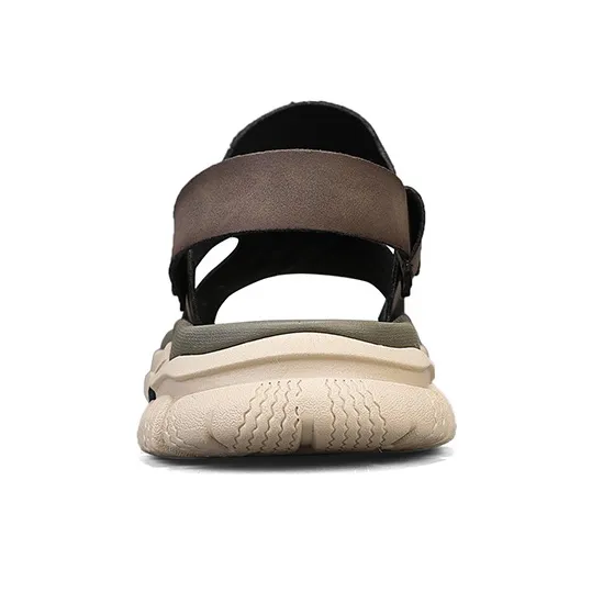Jeep Beach Sandals Men Dark Brown/Light Gray-10