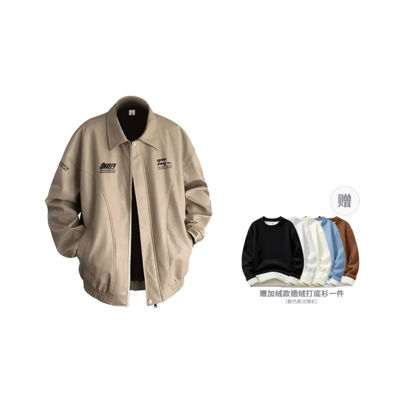 Qnxeey Leather Jackets Unisex-22