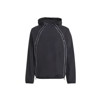 Adidas Logo Detailed Zipped Windbreaker