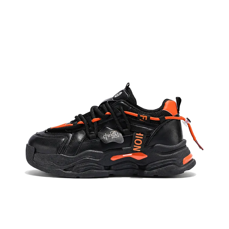 Yi Jiabao Anti Slip Wear Resistant Low Top Chunky Sneakers Men's-0