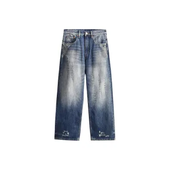 ZENGZHI Jeans Unisex Dirty Blue