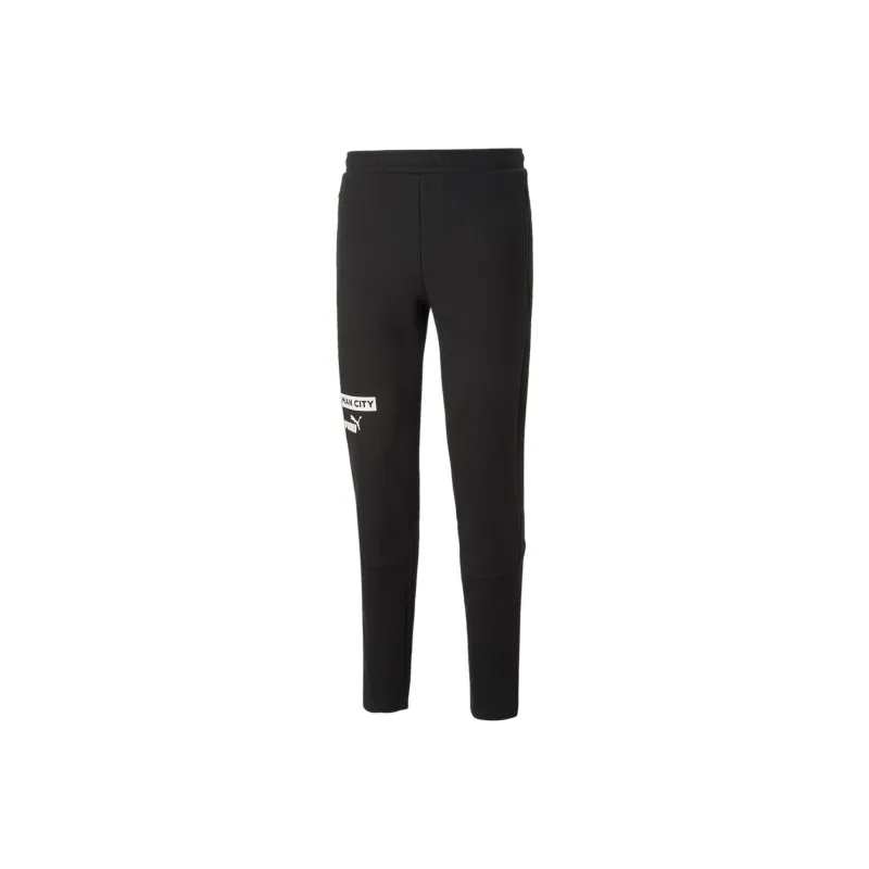 PUMA Manchester City F.C. Football Casuals Pants Men Knitted Sports Pants Men's Black-0