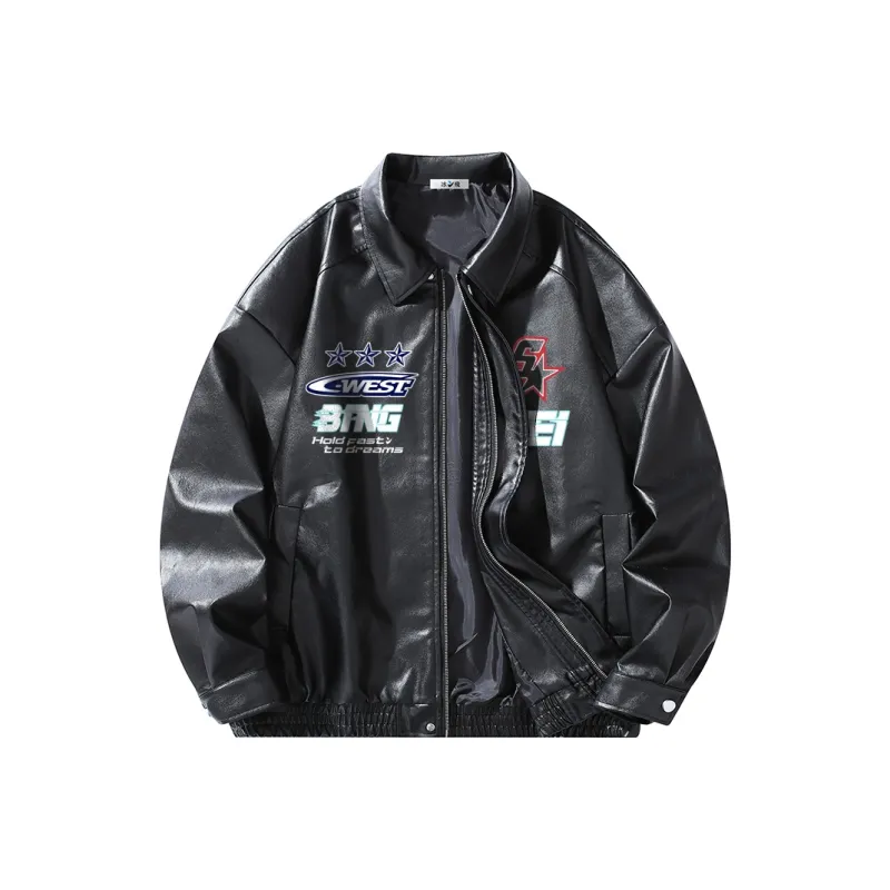 Ice Flying Leather Jacket Unisex-0