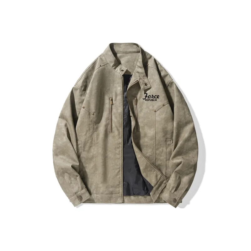FORCEREPUBLIK Leather Jacket Unisex-5