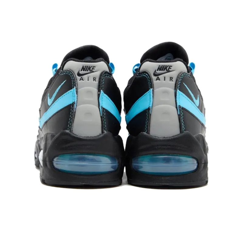 Nike Air Max 95 Anti Slip Wear Resistant Low Top Running Shoes Unisex Black Blue-3