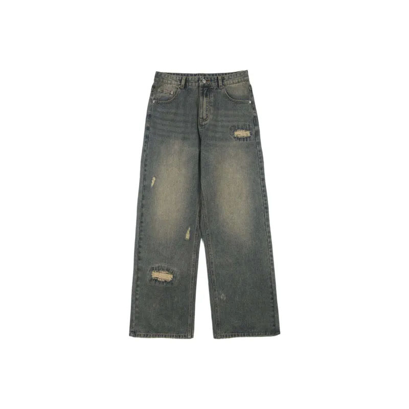 ZWWWZ Jeans Unisex Vintage Blue-0