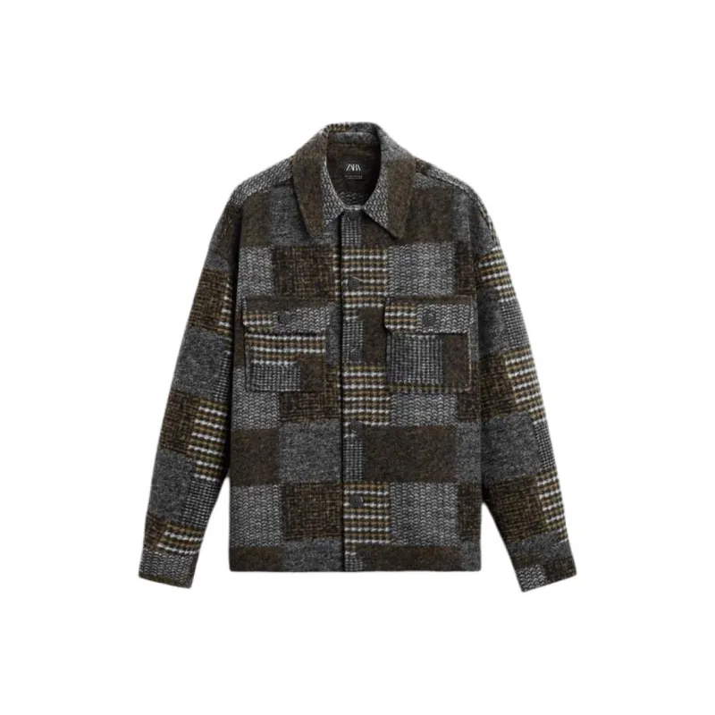 ZARA Jackets Men Green-0