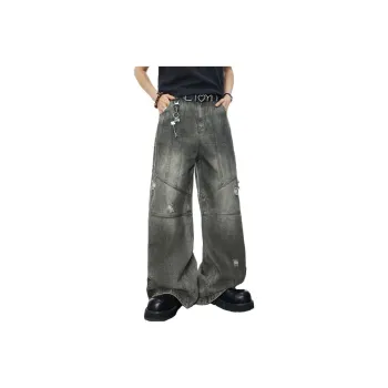 0 CROWORLD Jeans Unisex Gray