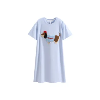 White Ran Nightgown Women's Rime Blue