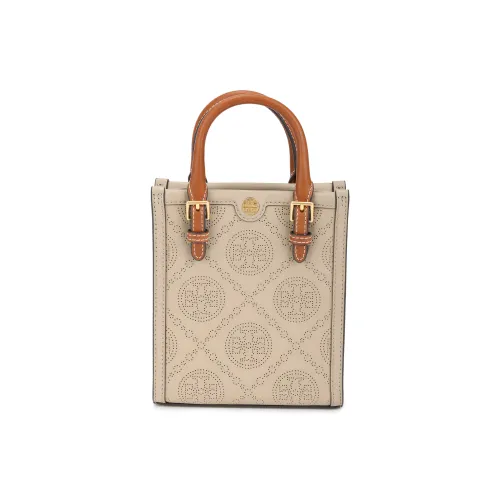 TORY BURCH T Monogram Leather Tote Bag Shopping Bag Shoulder Bag Crossbody Bag Handbag Mini Women's Almond Pink