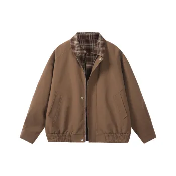 HOKLV Jackets Coats Unisex Navy Blue