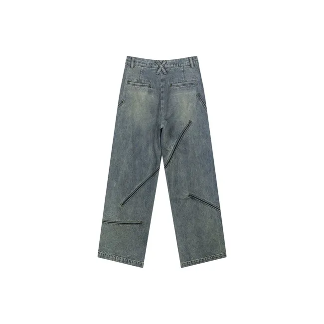 Bosieagender Jeans Unisex Vintage Blue-0