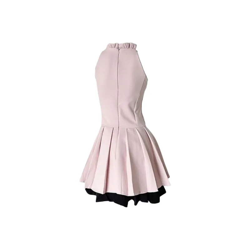 Mu Xiao Xin Sleeveless Dress Women's Pink-1