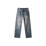 HZ954201 Nostalgic Blue-Ink Splash Style