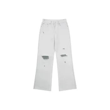 Ghost Mask Jeans Unisex Blue Yarn White