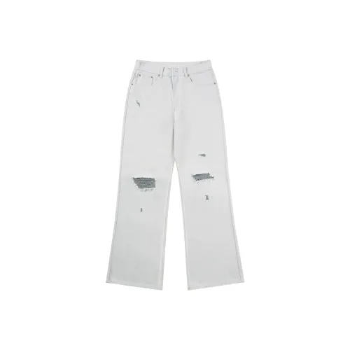 Ghost Mask Jeans Unisex Blue Yarn White