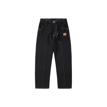 JUCY JUDY Jeans Unisex Black Fleece-Lined