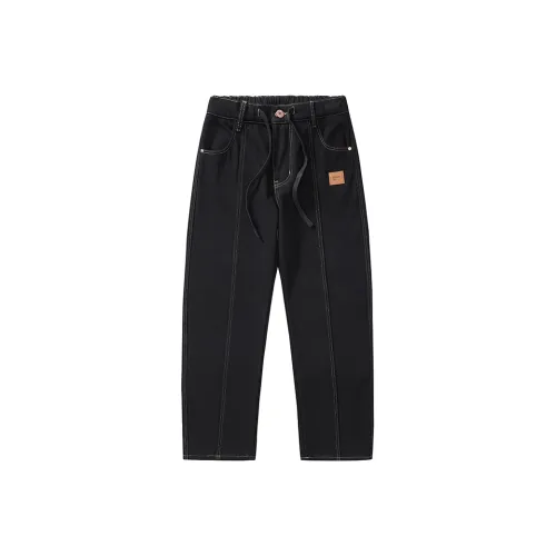 JUCY JUDY Jeans Unisex Black Fleece-Lined