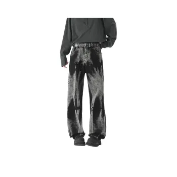 Dnnnn Jeans Unisex Black Gray Color