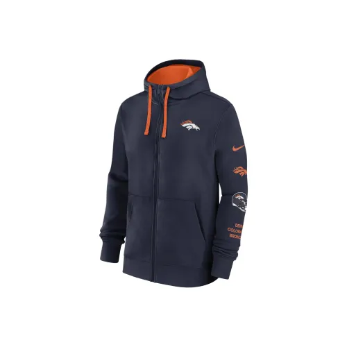 Nike pink Broncos Club Men's Nike Nfl Full-Zip Hoodie