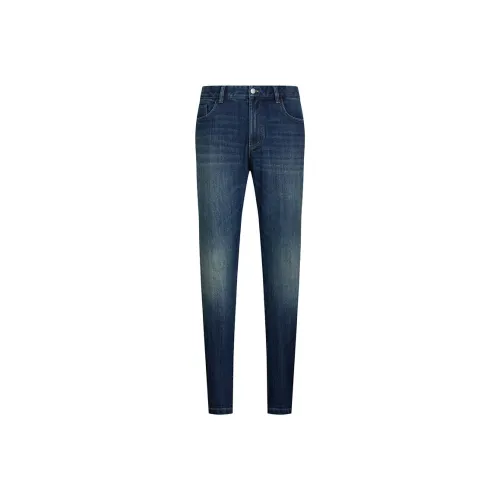 CANUDILO Jeans Men's Plain Blue