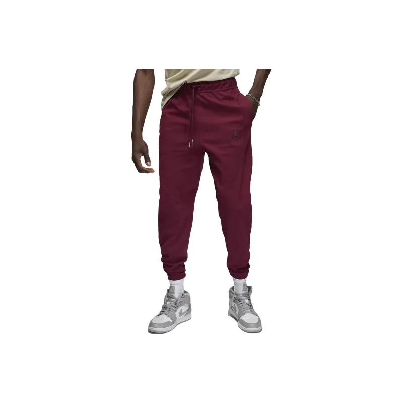 Jordan Knitted Sweatpants Men Burgundy-0