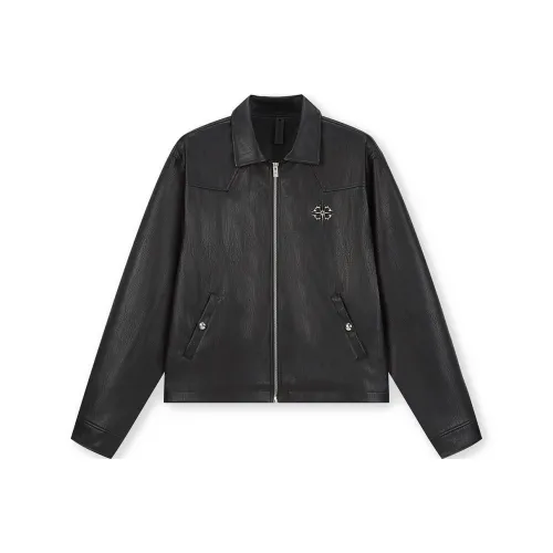 DICETINY Leather Jacket Unisex Black
