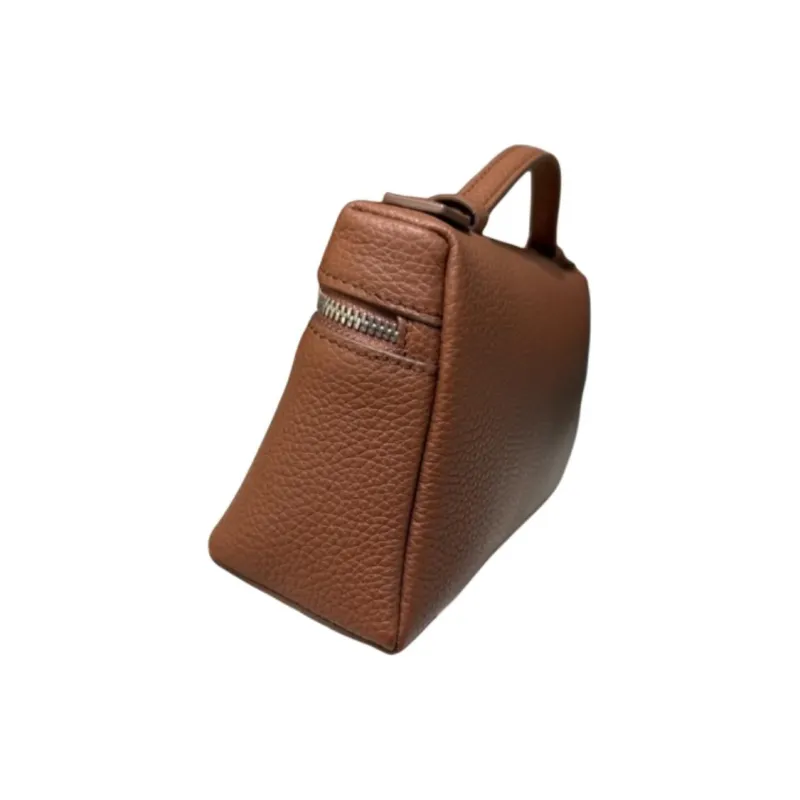Loro Piana Calfskin Shoulder Bag, Crossbody Bag, Handbag Regular Women's Brick Red-2