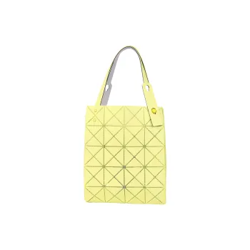 ISSEY MIYAKE CARAT Polyvinyl Chloride Resin Diamond Bag, Tote Bag, Shopping Bag, Handbag Regular Women's Yellow