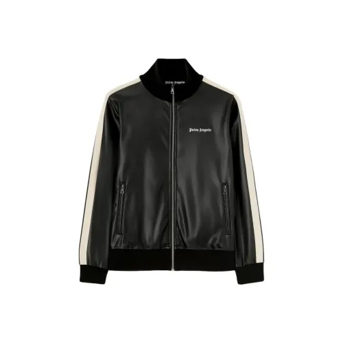 PALM ANGELS Leather Effect Track Jacket