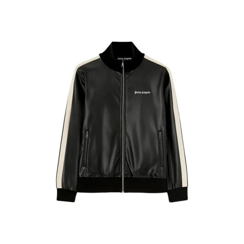 PALM ANGELS Leather Effect Track Jacket-0
