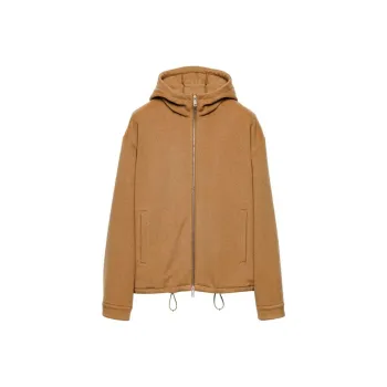 PRADA Camel hair Hoodie Jacket