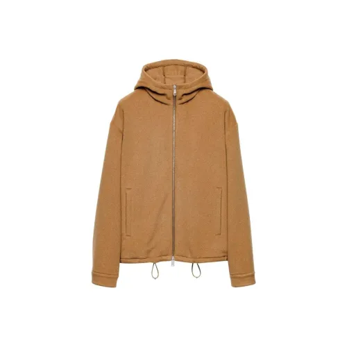 PRADA Camel hair Hoodie Jacket