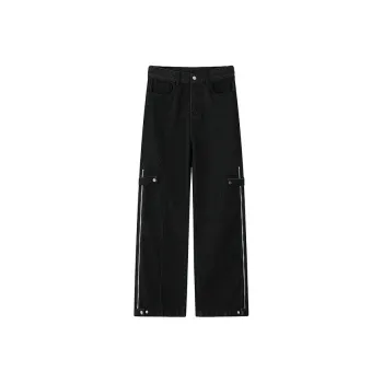 KEIRANDUN Jeans Unisex Black