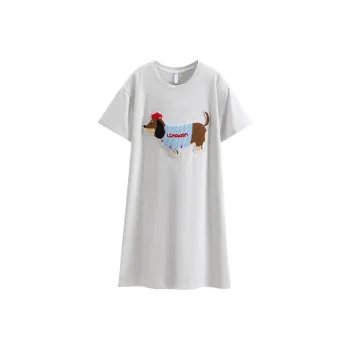 White Ran Nightgown Women's Misty Rain Gray