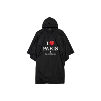 Balenciaga FW24 Cloaks Loose Fit Style Unisex Black