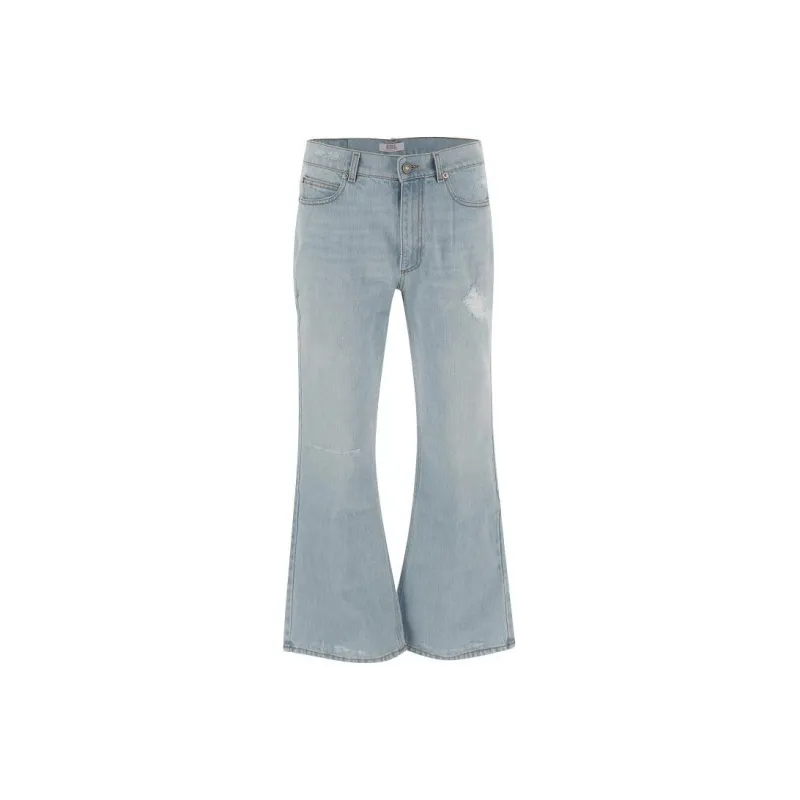 ERL Flared Leg Distressed Jeans-0