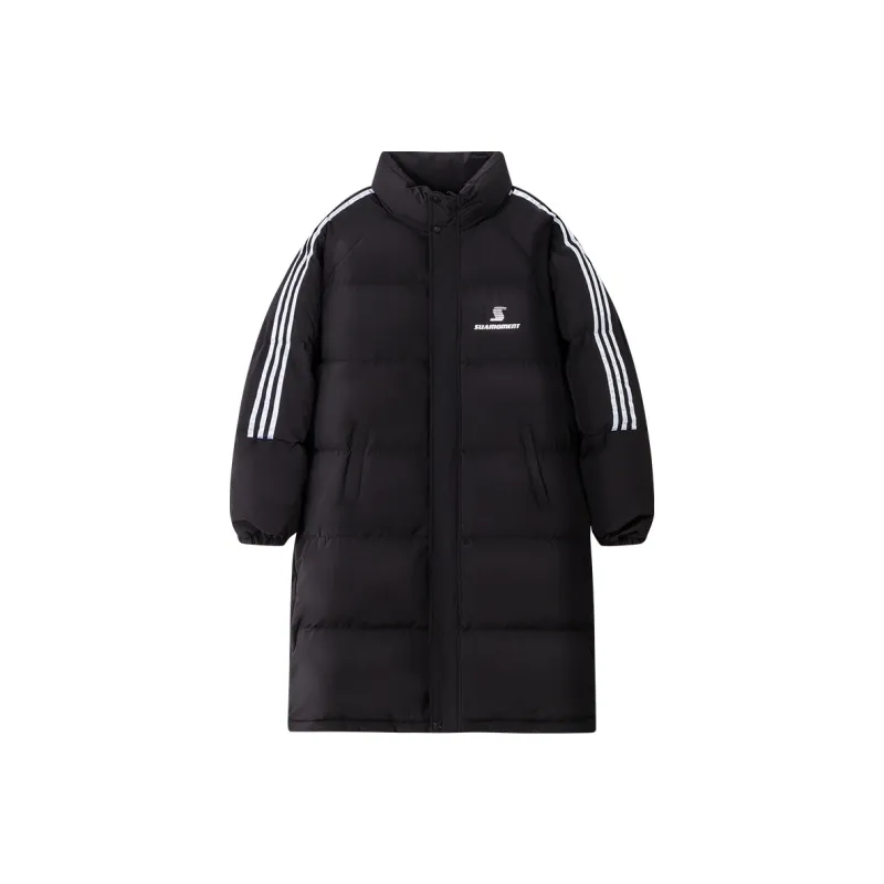 Suamoment White Duck Down Warm Loose Fit Winter Versatile Coat Unisex-0