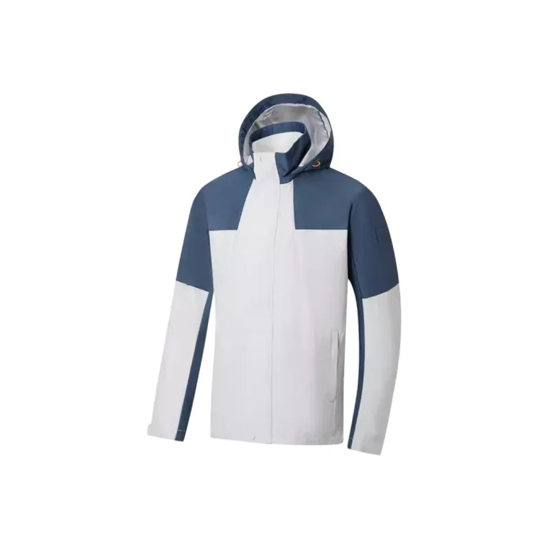 XTEP Variety Training Collection Trench Coat Men's Dusty Gray/Misty Blue-0