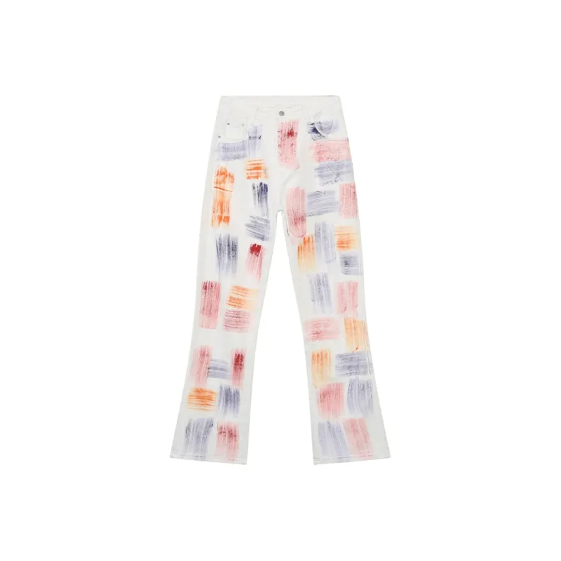 Voguo Relay Jeans Unisex Painted White-0