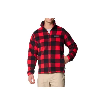 Columbia Steens Mountain Jacket Men's Mountain Red Plaid Print